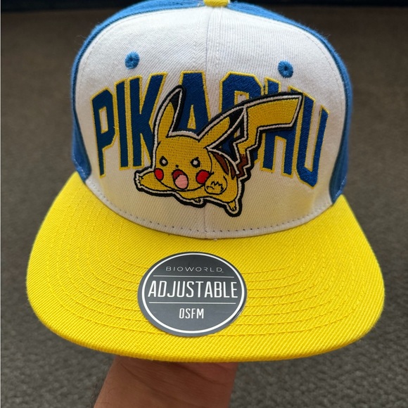 Bioworld Other - Bioworld Pikachu Yellow Blue White Snapback Hat